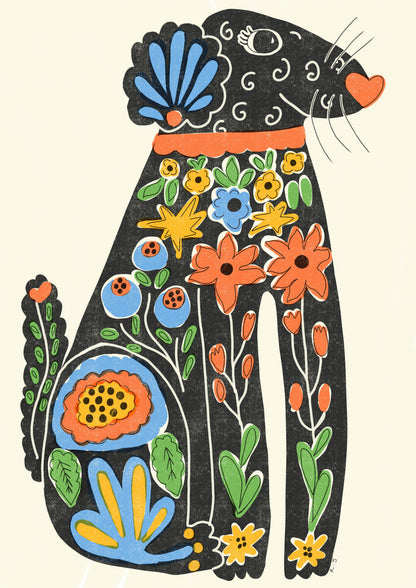 Funky Dog A4 Print