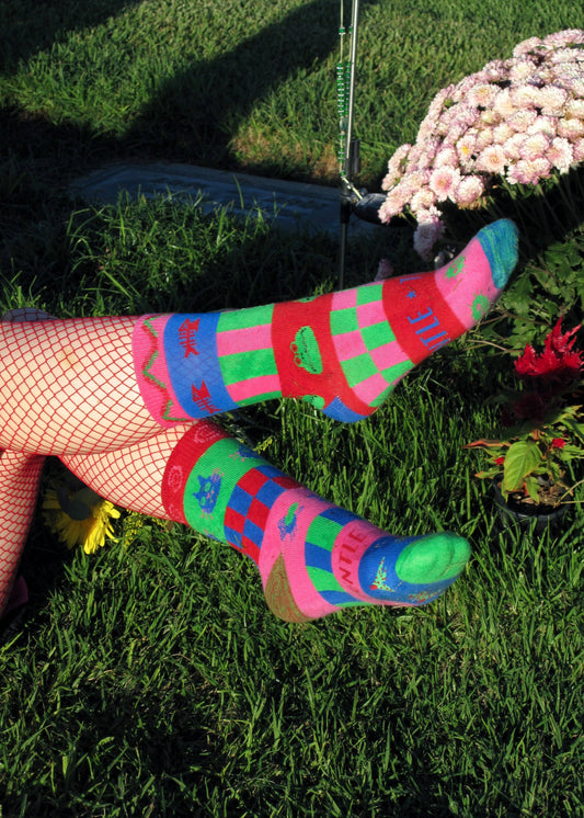 Wacky crew socks