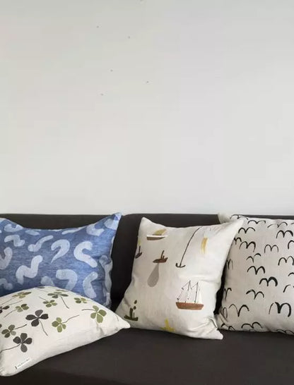Sail with Me Embroidered Cushion
