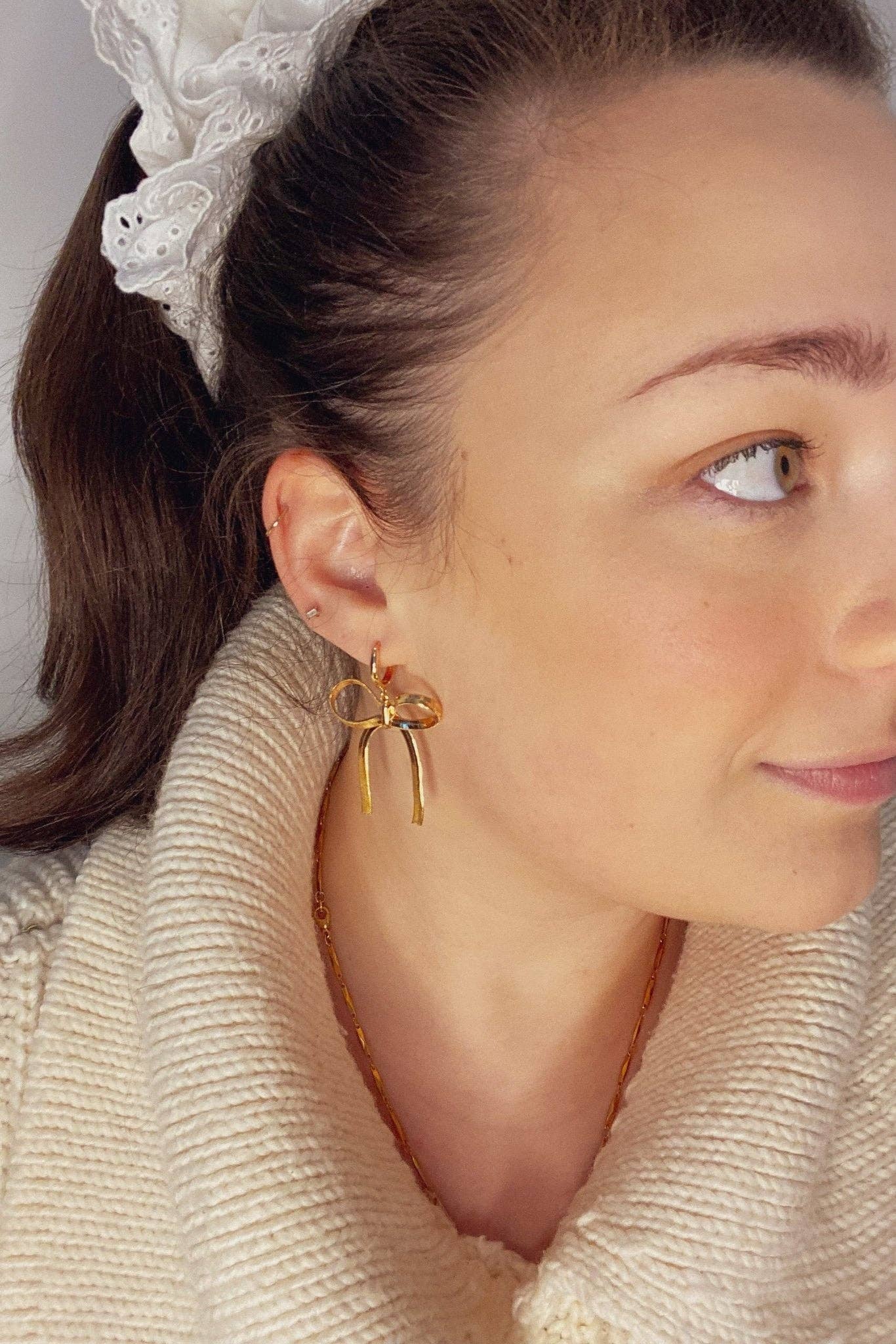 Bow Mini Hoop Earrings