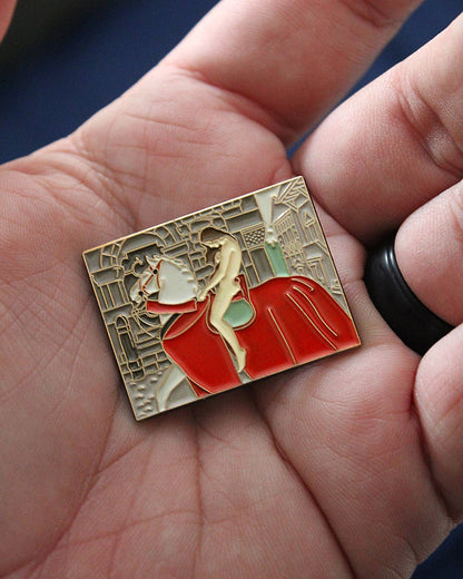 Lady Godiva Enamel Pin
