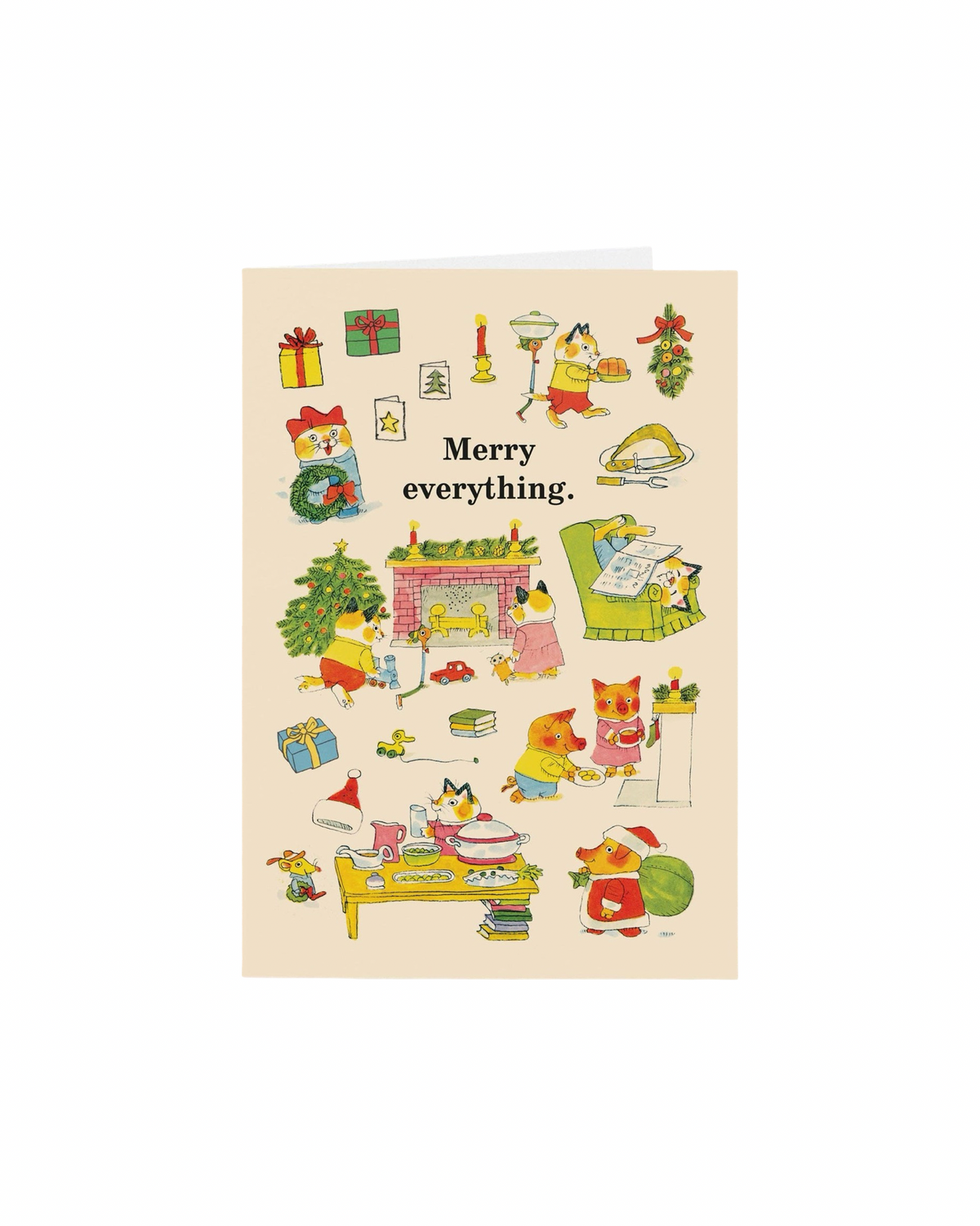 Merry Everything Richard Scarry Mini Christmas Card