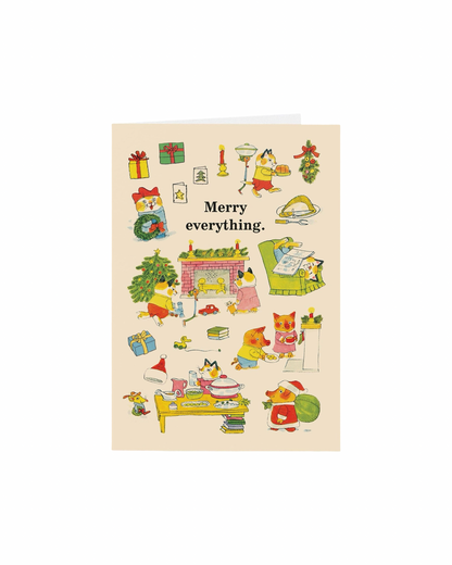 Merry Everything Richard Scarry Mini Christmas Card