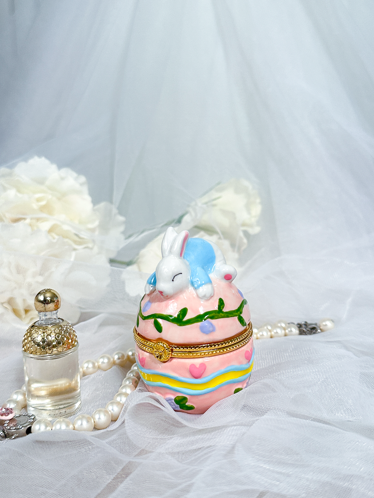 Bunny Egg  Trinket Box