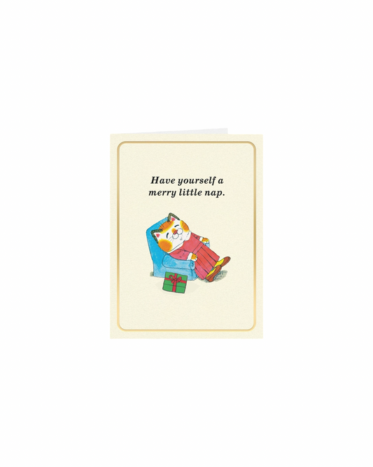 Merry Little Nap Richard Scarry Mini Christmas Card