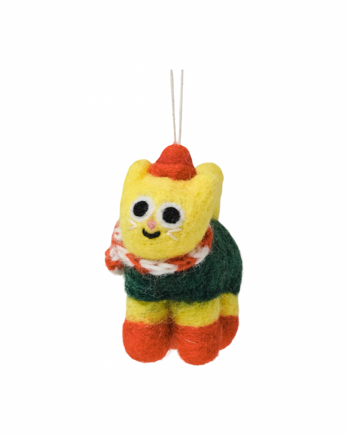 Hans, Cat in Winter Clothes Felt Decoration