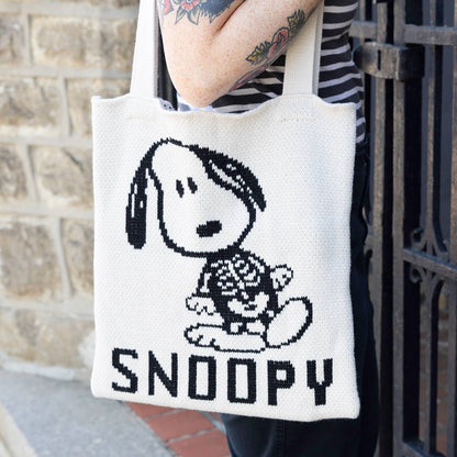 3P4 x Peanuts® Halloween - Snoopy Skeleton Knit Tote