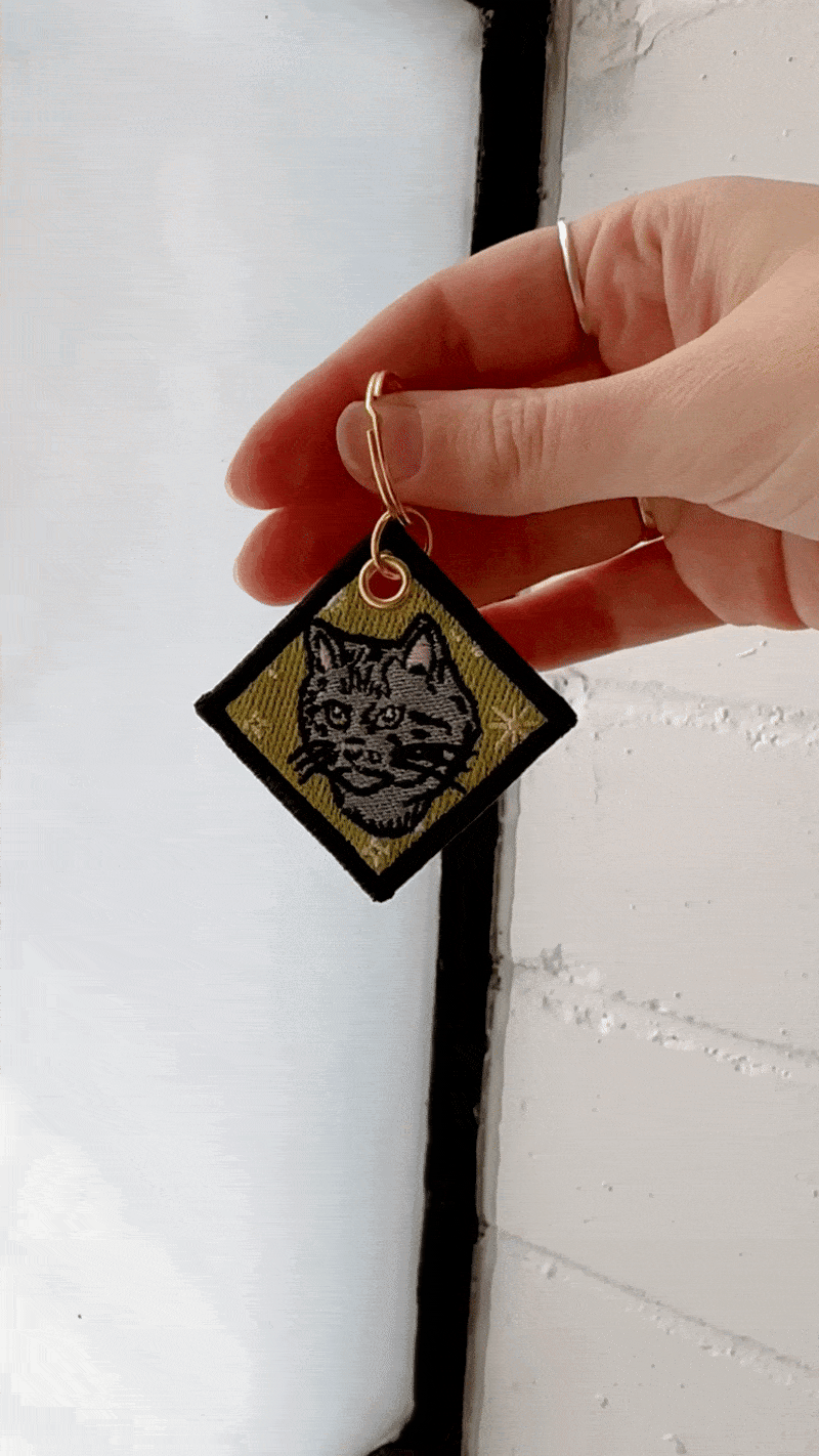 Shut Up Everyone Embroidered Keychain