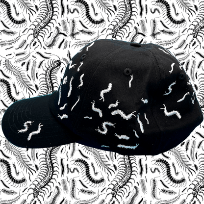 67 Centipedes Dad Hat-  Black/White