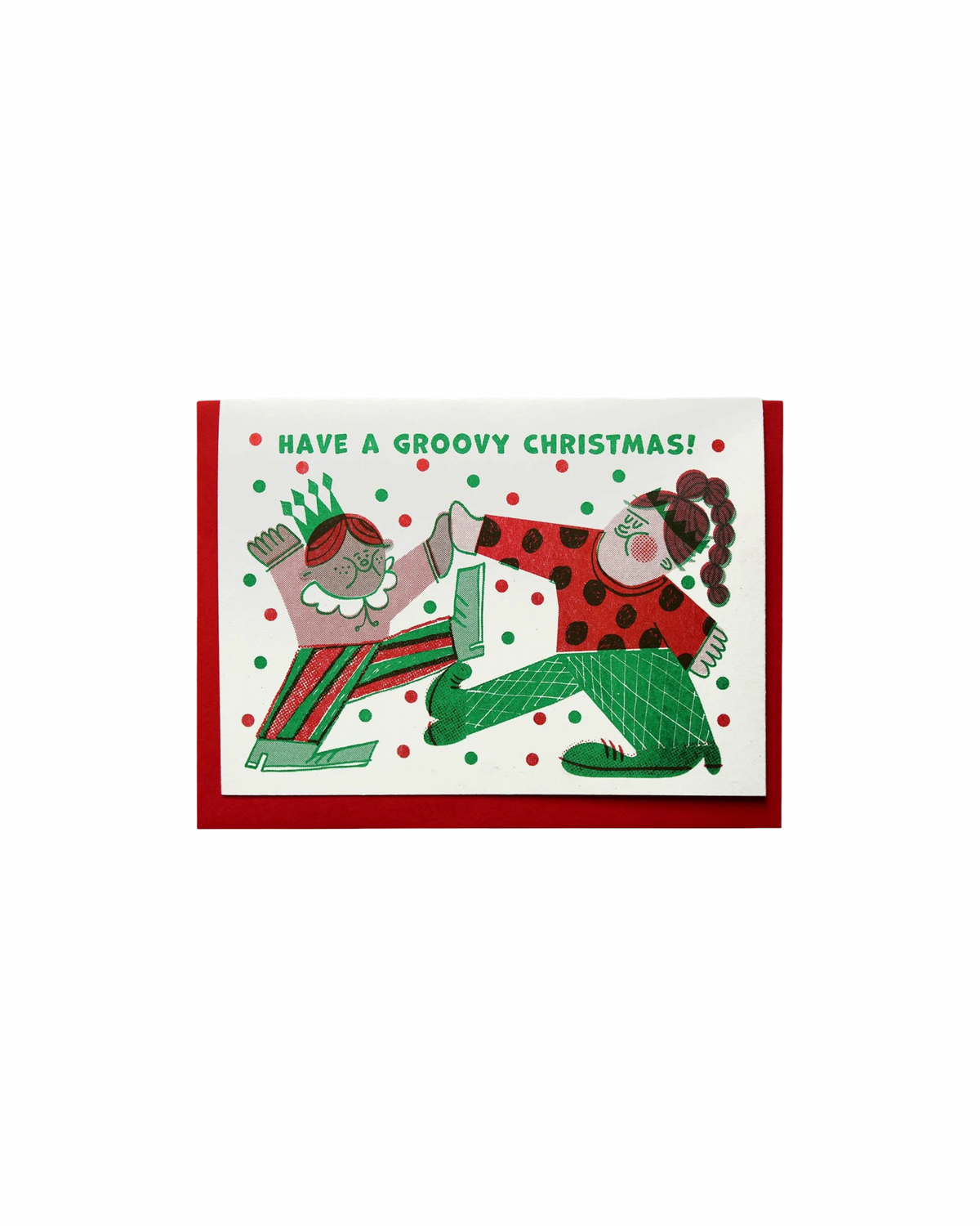 Have a Groovy Christmas Riso Card 