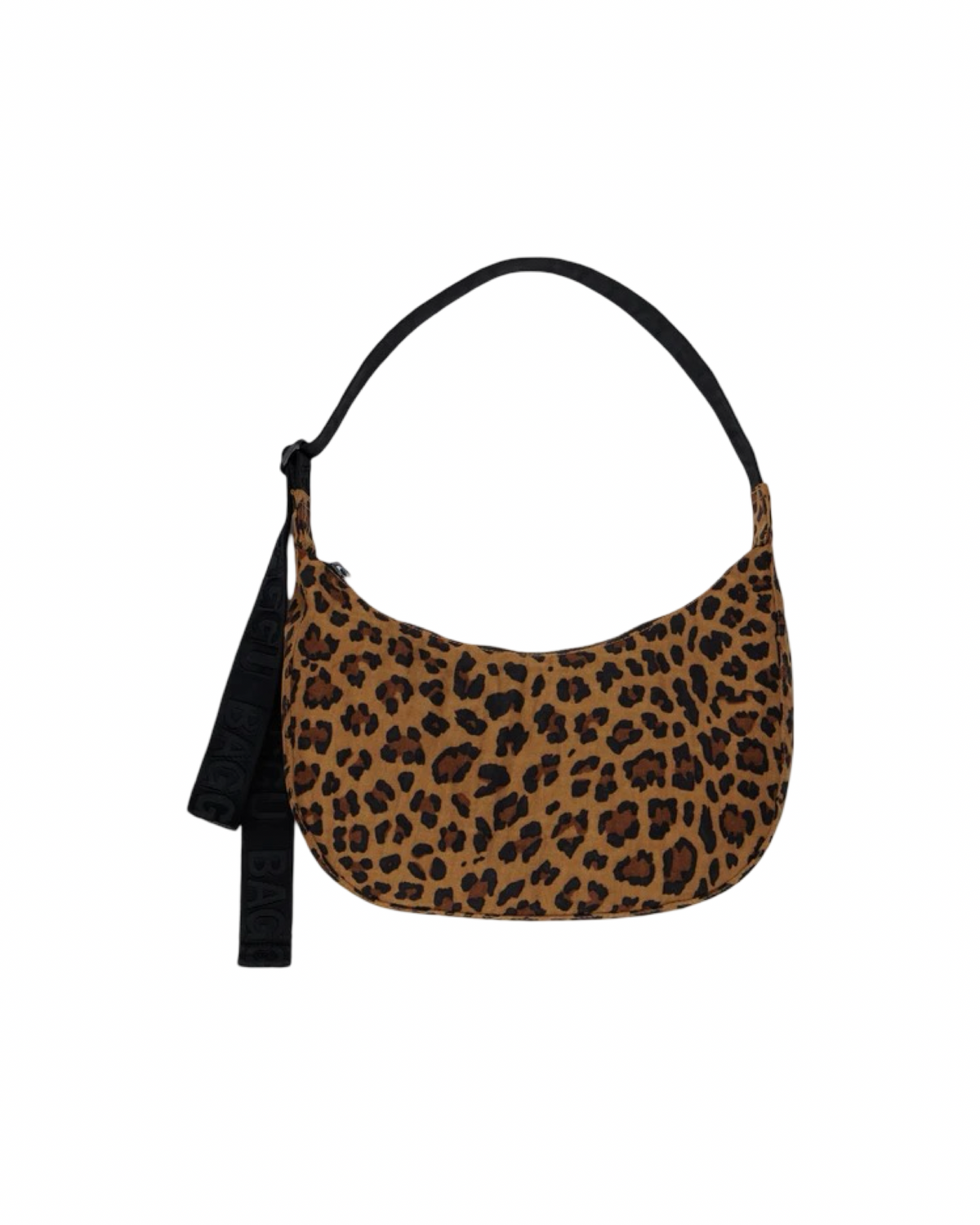 Leopard Medium Nylon Crescent Baggu