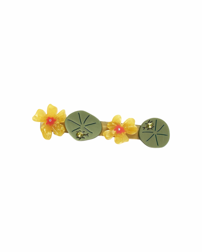 Jeweled Nasturtium French Barrette