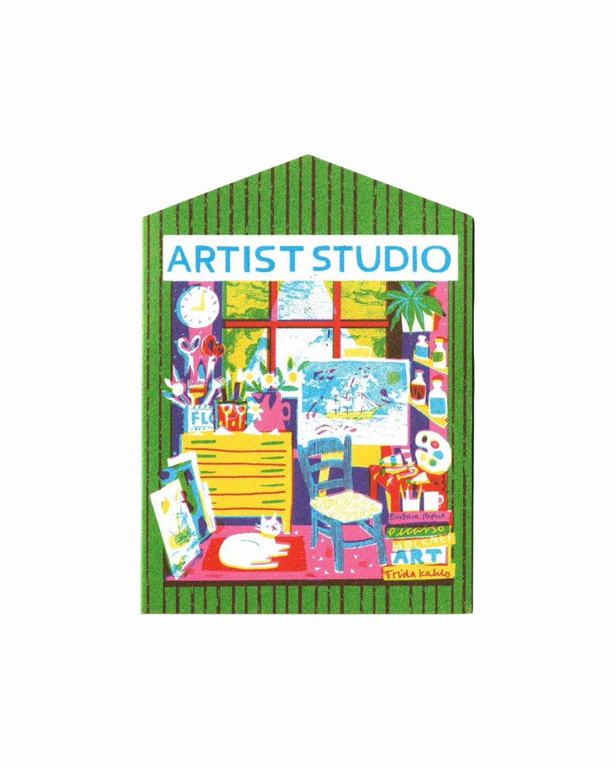 Artist Studio Die Cut Card