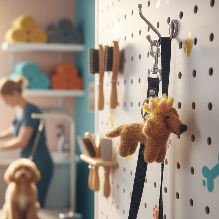 Sausage Dog Felt Keyring