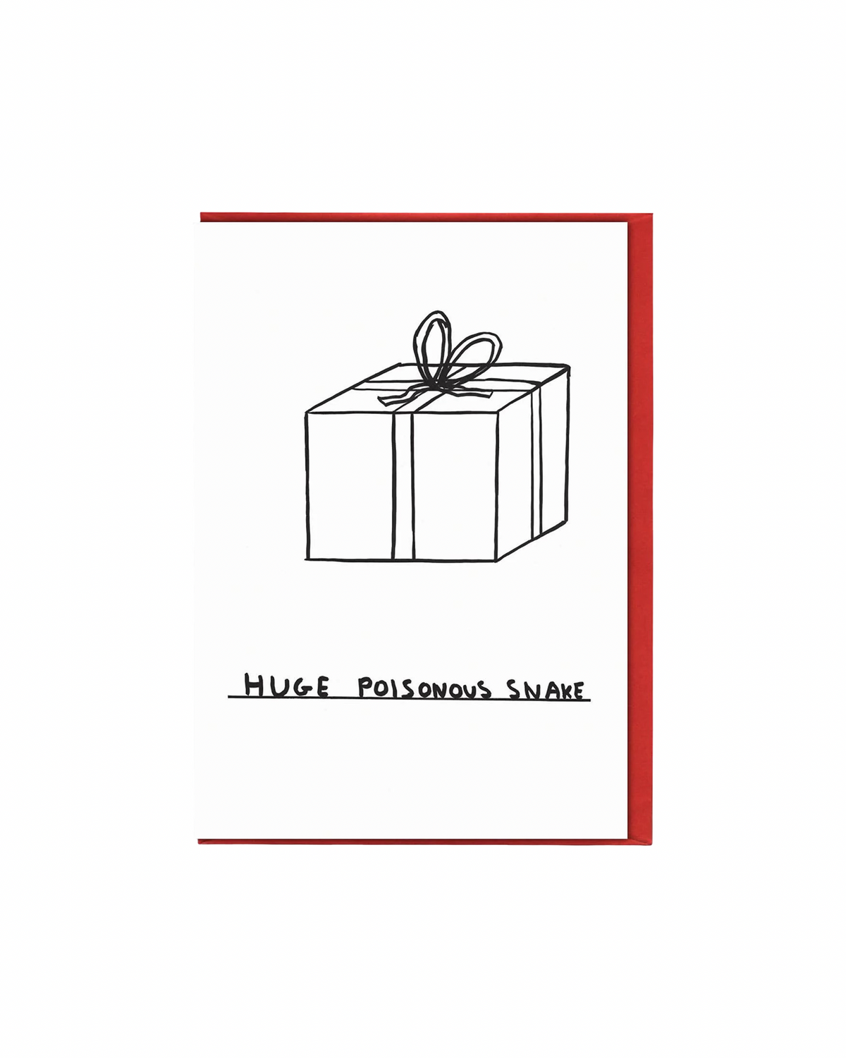 Huge Poisonous Snake Christmas Card