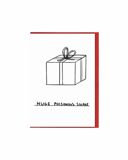 Huge Poisonous Snake Christmas Card