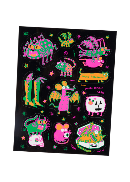 Gentle Thrills Spooky Scary Sticker Sheet