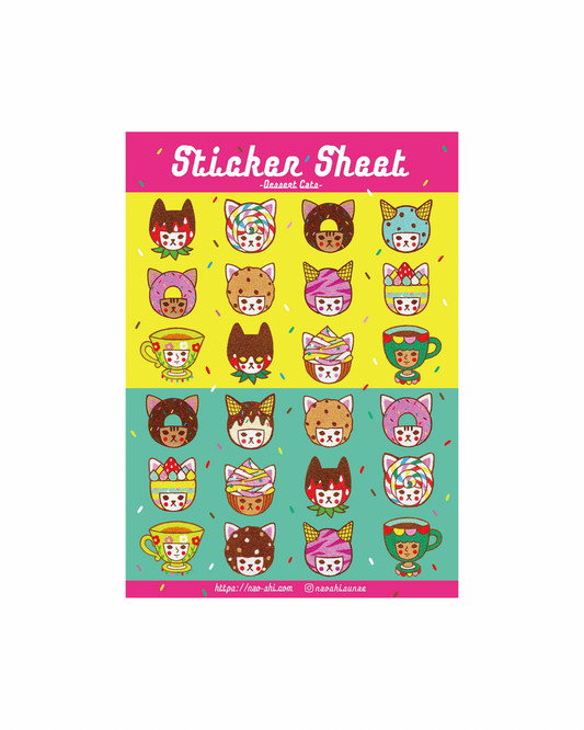 Dessert Cats Sticker Sheet