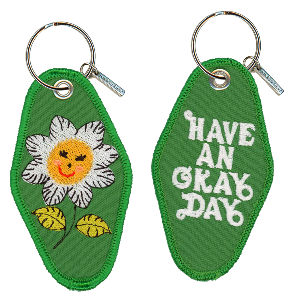 Have an Okay Day Embroidered Keychain