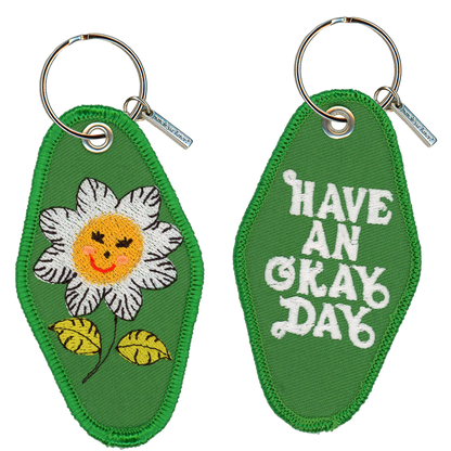 Have an Okay Day Embroidered Keychain