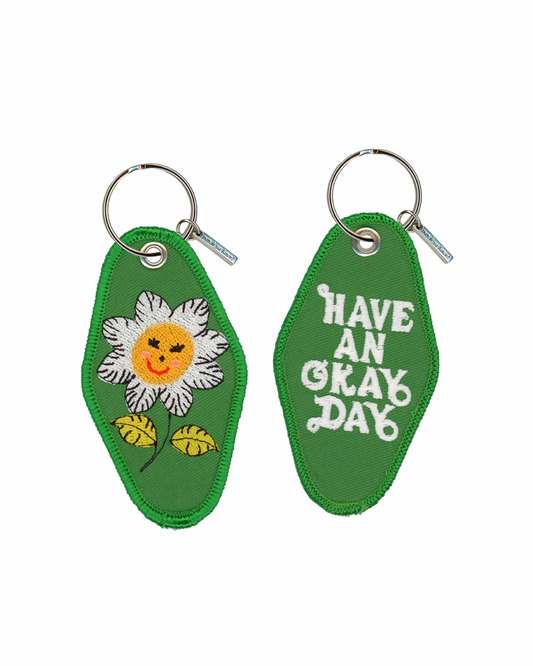 Have an Okay Day Embroidered Keychain