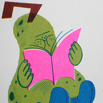 Reading Pears A4 Risograph Print