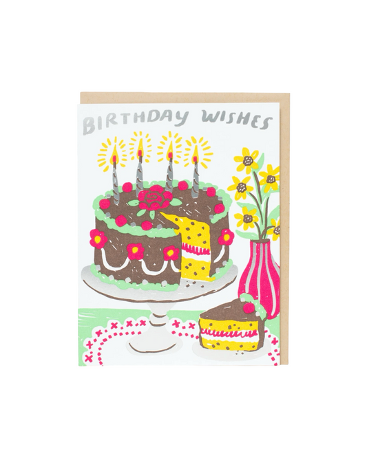 Birthday Cake Wishes Card