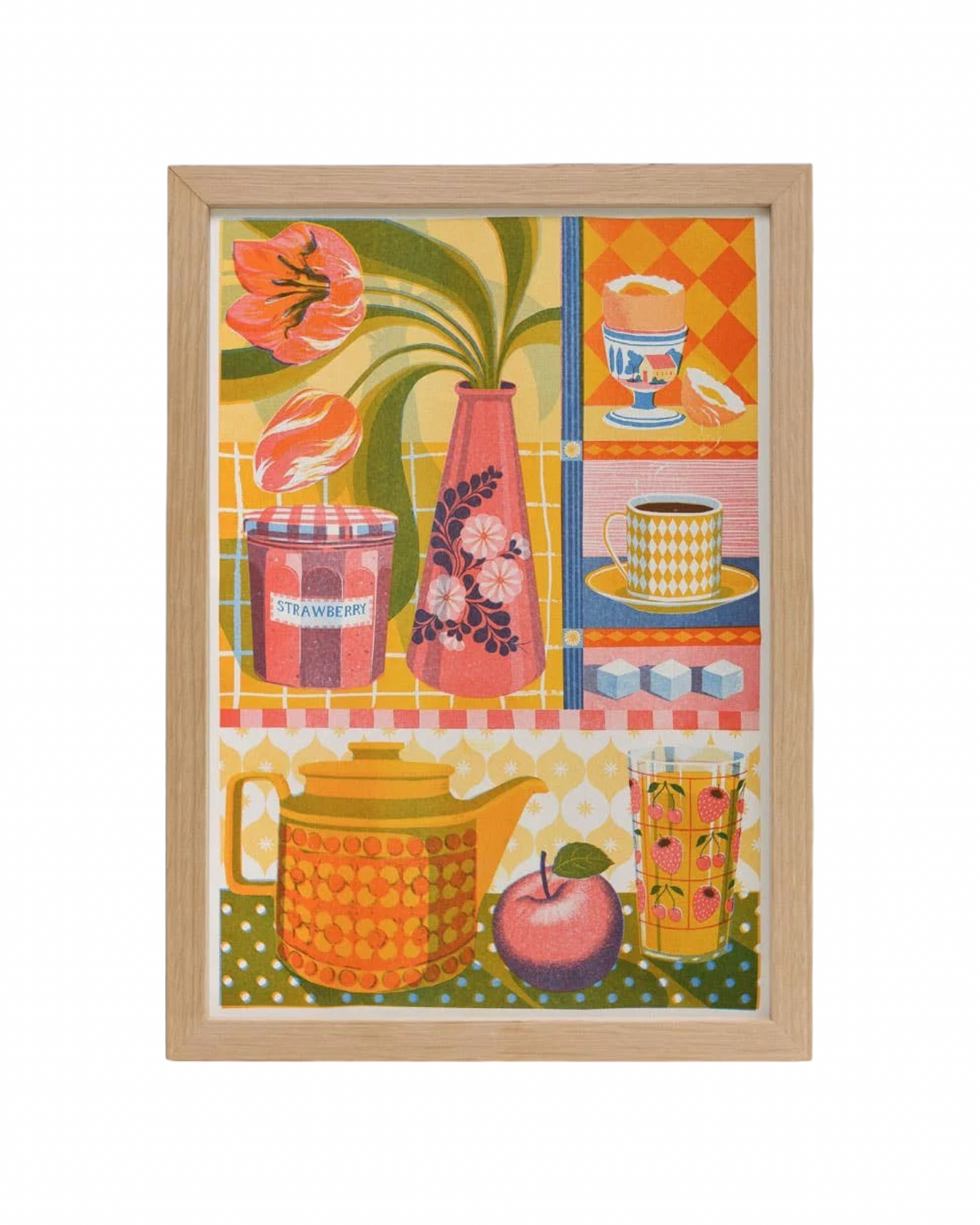 Teapot & Tulip A3 Risograph Print