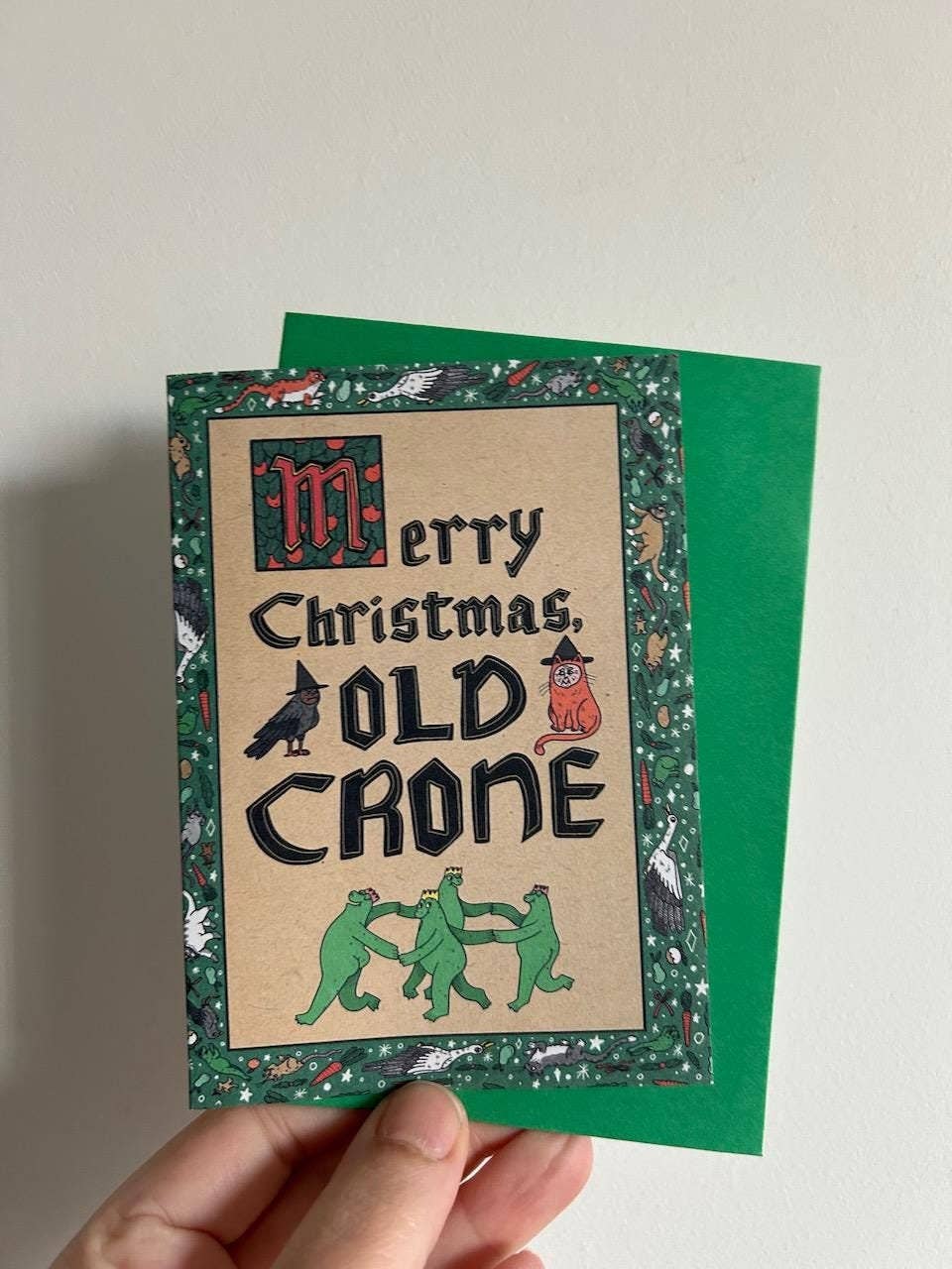 Merry Christmas Old Crone Christmas Card