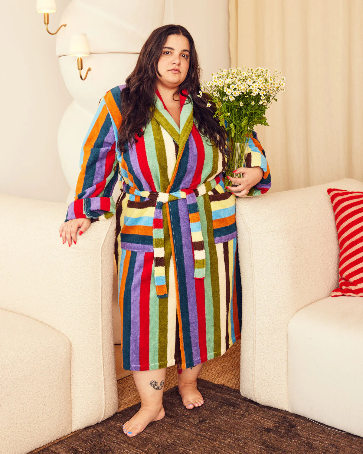 Eucalyptus Stripe Bathrobe