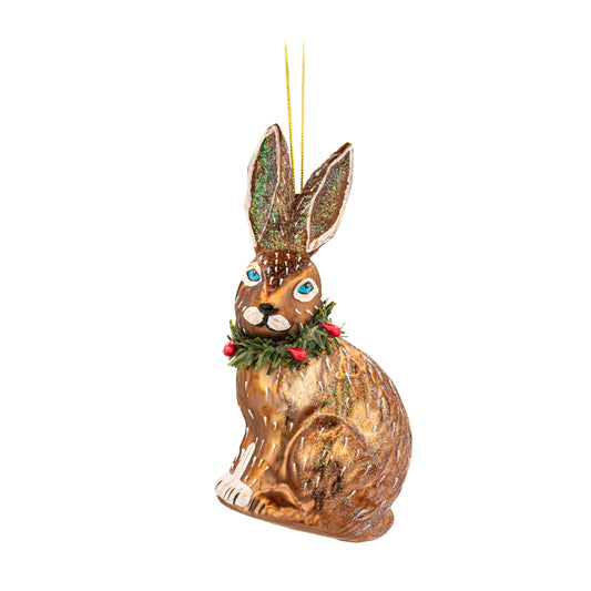 Festive Hare Shaped Bauble
