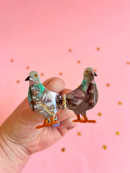Mini Pigeon Hair Claw