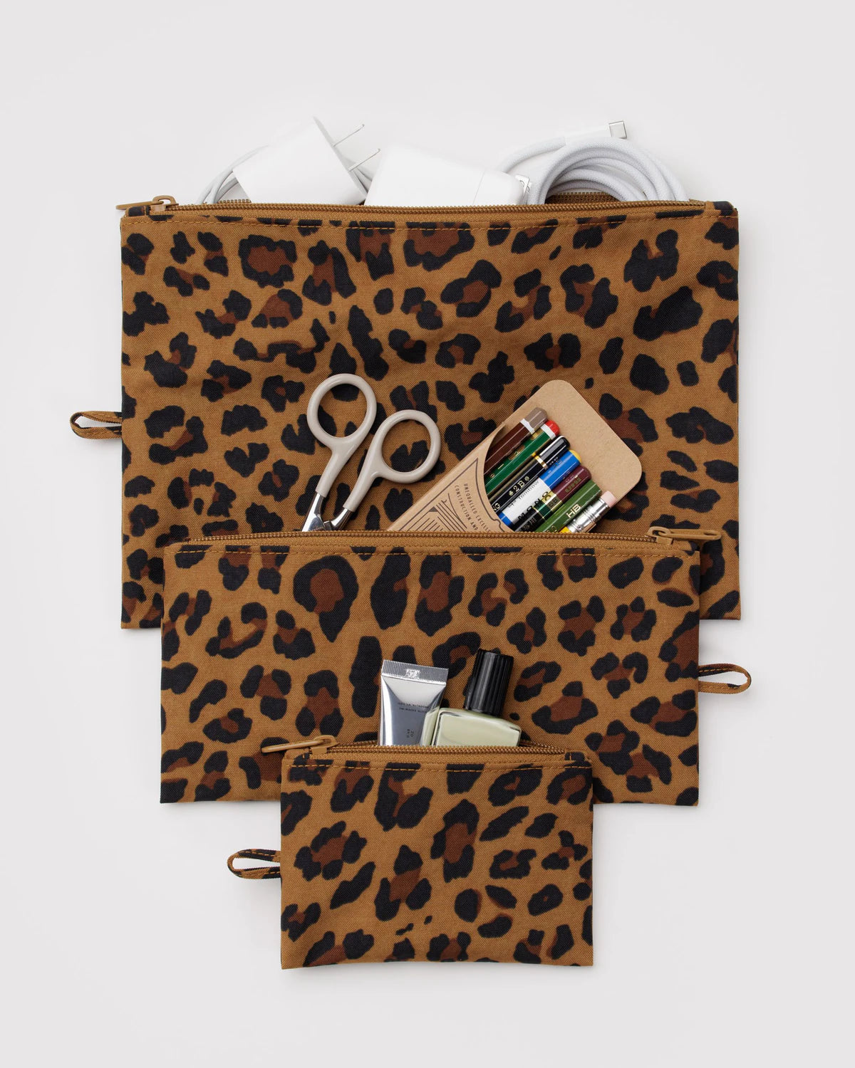 Leopard Print Flat Pouch