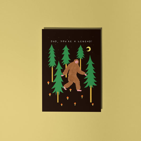 Bigfoot Father's Day Card