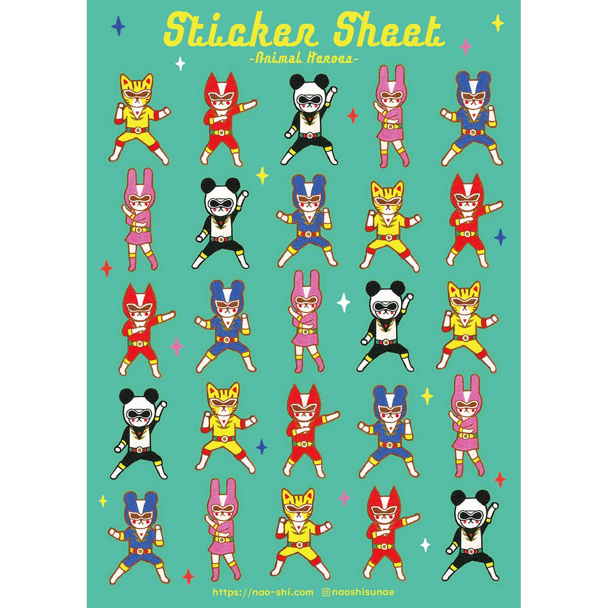 Animal Heroes Sticker Sheet