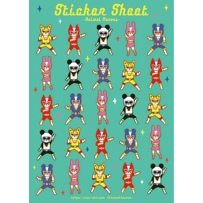 Animal Heroes Sticker Sheet