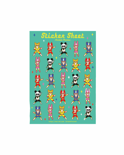 Animal Heroes Sticker Sheet