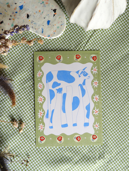 'Floopy Cow' Print