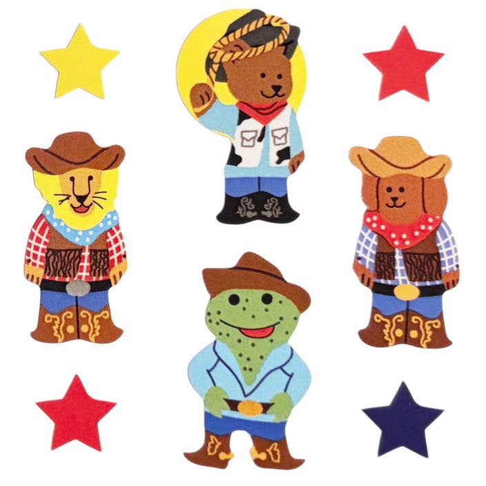 Cowboy Animals Sticker Sheet