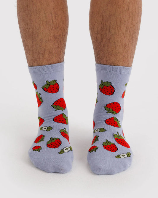 Strawberry Blossom Crew Socks