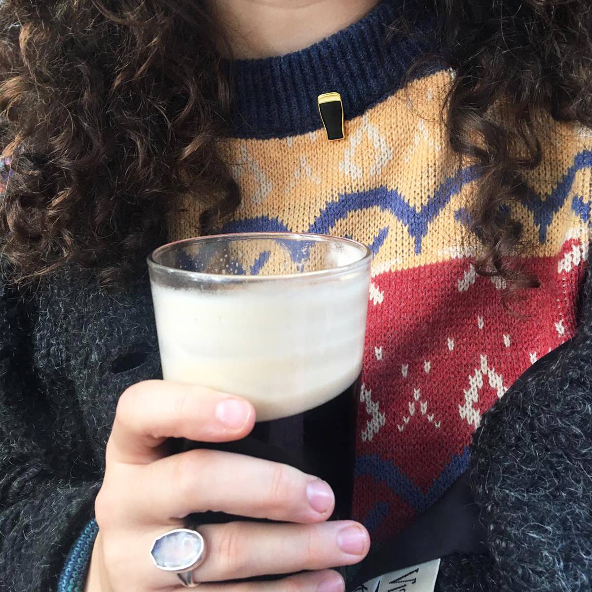 Pint O Plain Enamel Pin