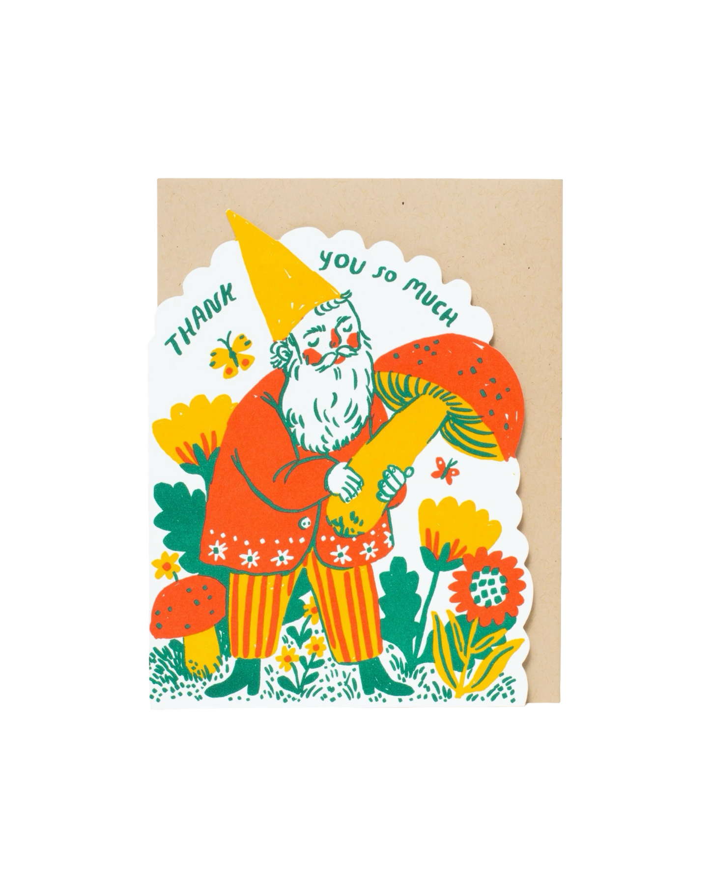 Gnome Thank You Die-Cut Card