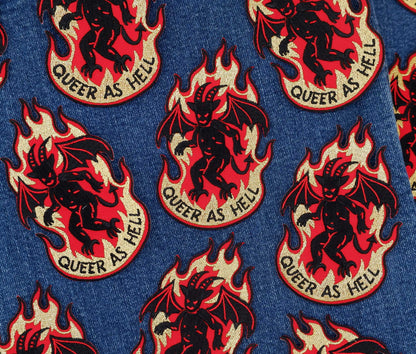 Queer As Hell Embroidered Patch