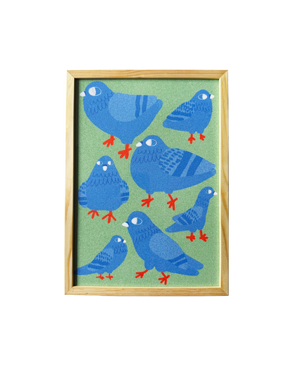 City Pigeons A3 Print