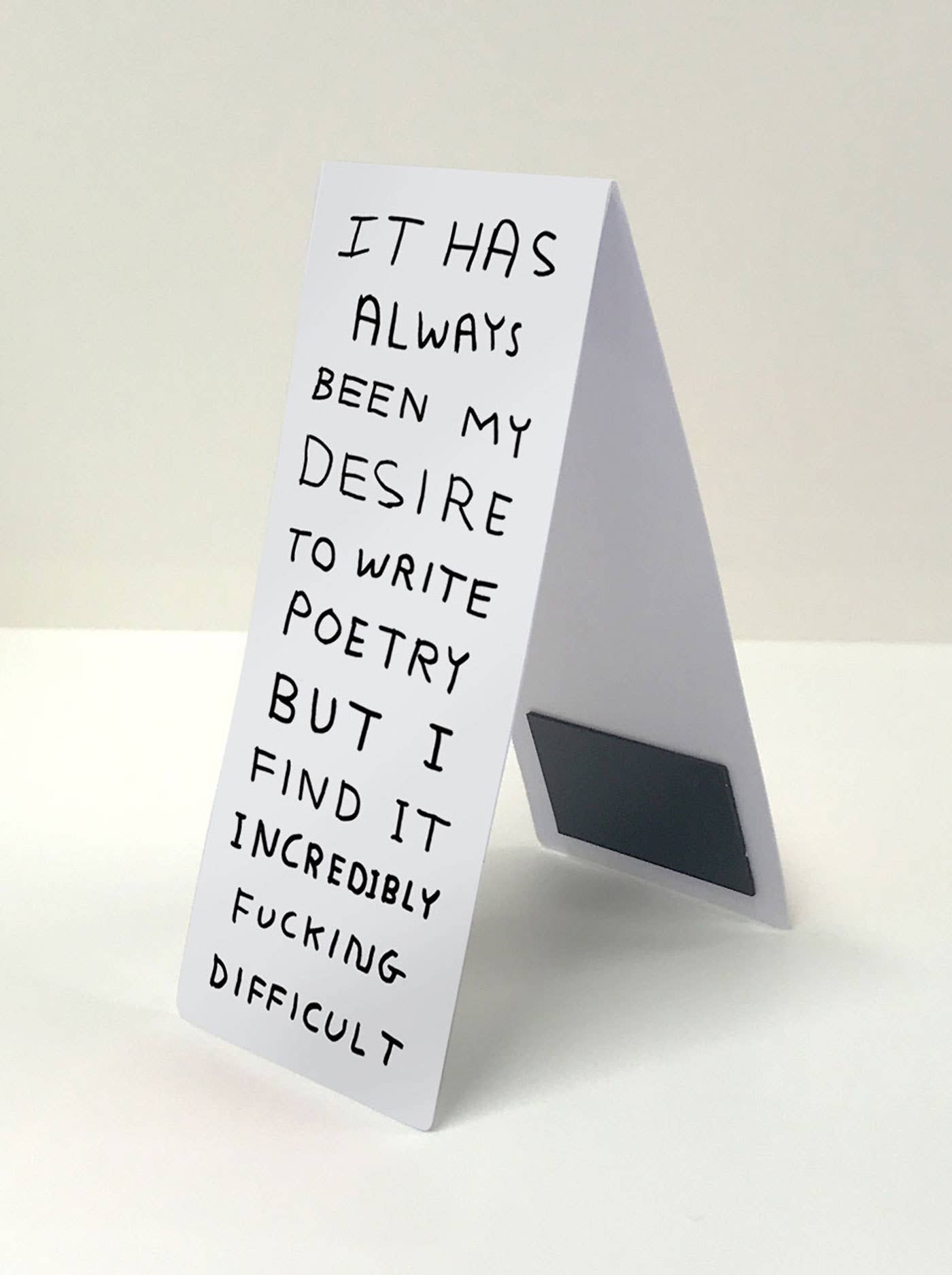 Write Poetry - David Shrigley Magnetic Bookmark