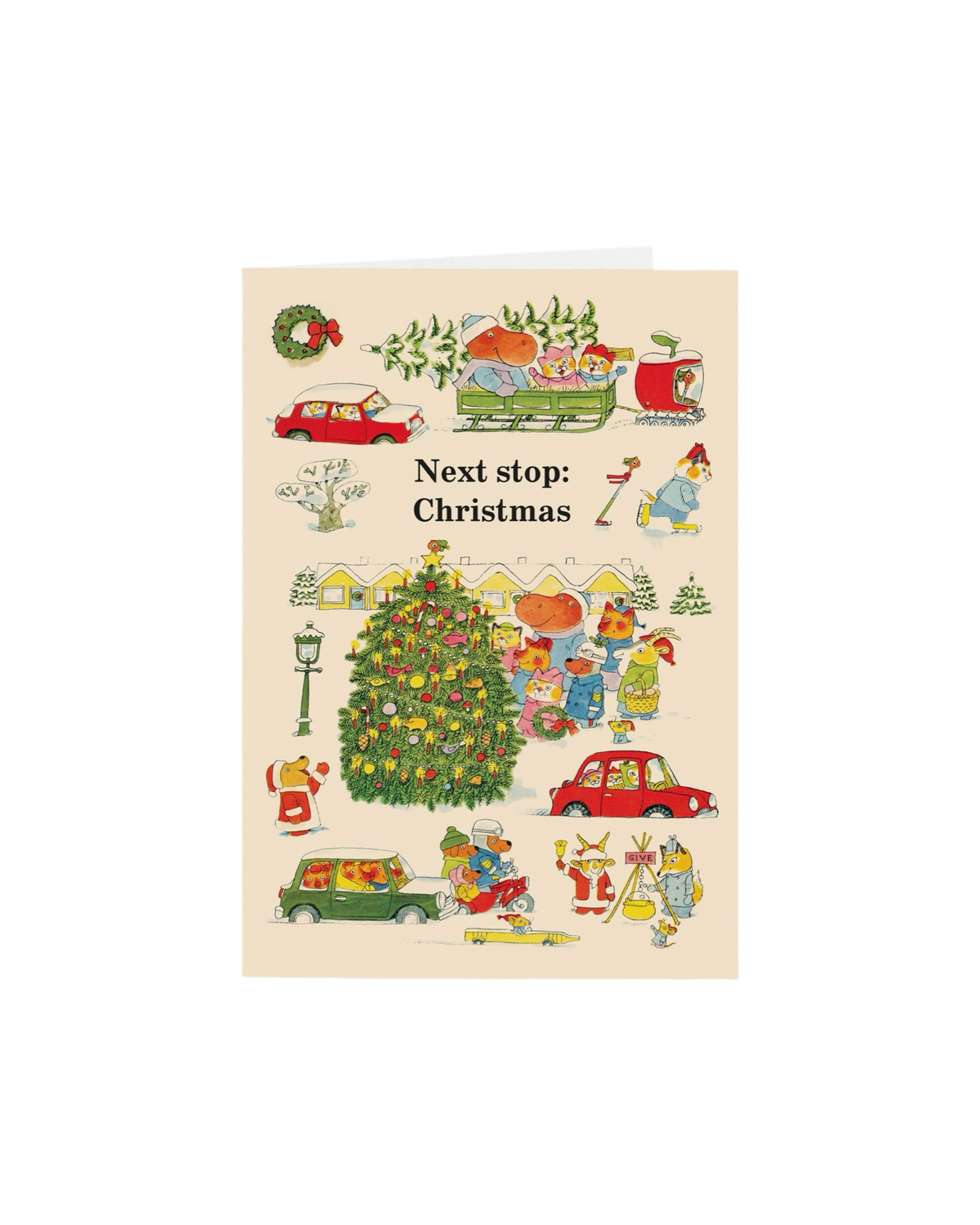 Next Stop Richard Scarry Mini Christmas Card