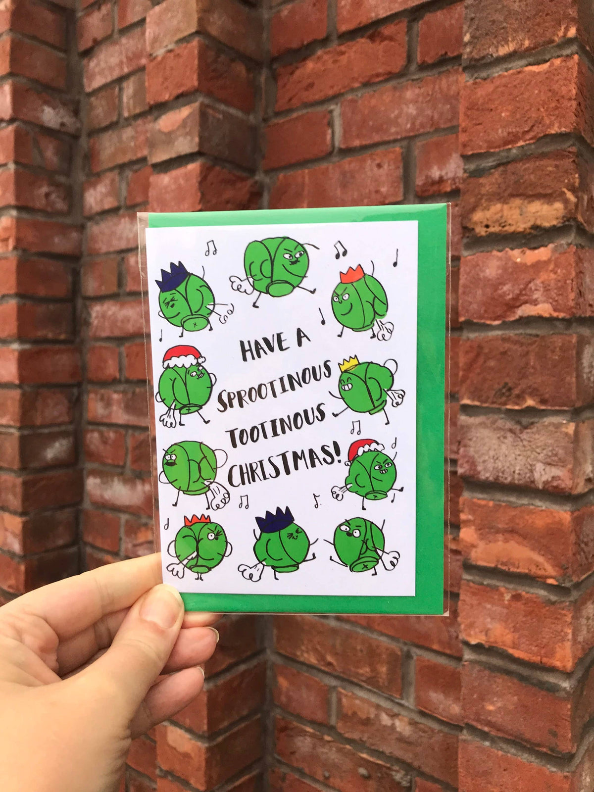 Farting Sprout Christmas Card
