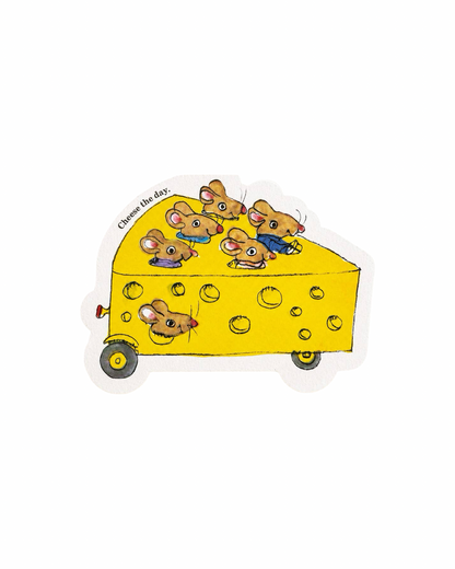 Cheese Mouse Car Die-cut Card