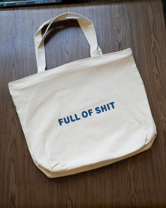 Full of Shit - Natural Zip Tote Bag