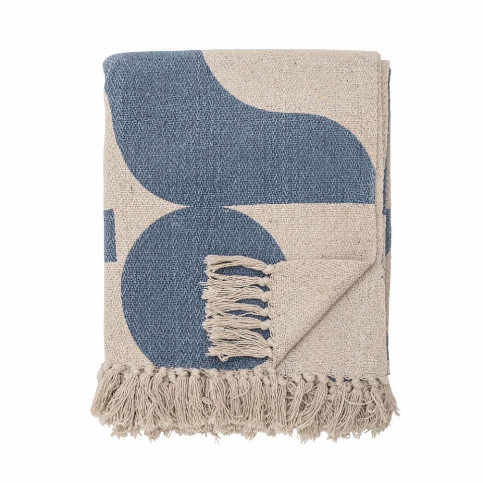 Blue Agno Throw, Recycled Cotton